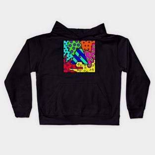 Alphabet Series - Letter A - Bright and Bold Initial Letters Kids Hoodie